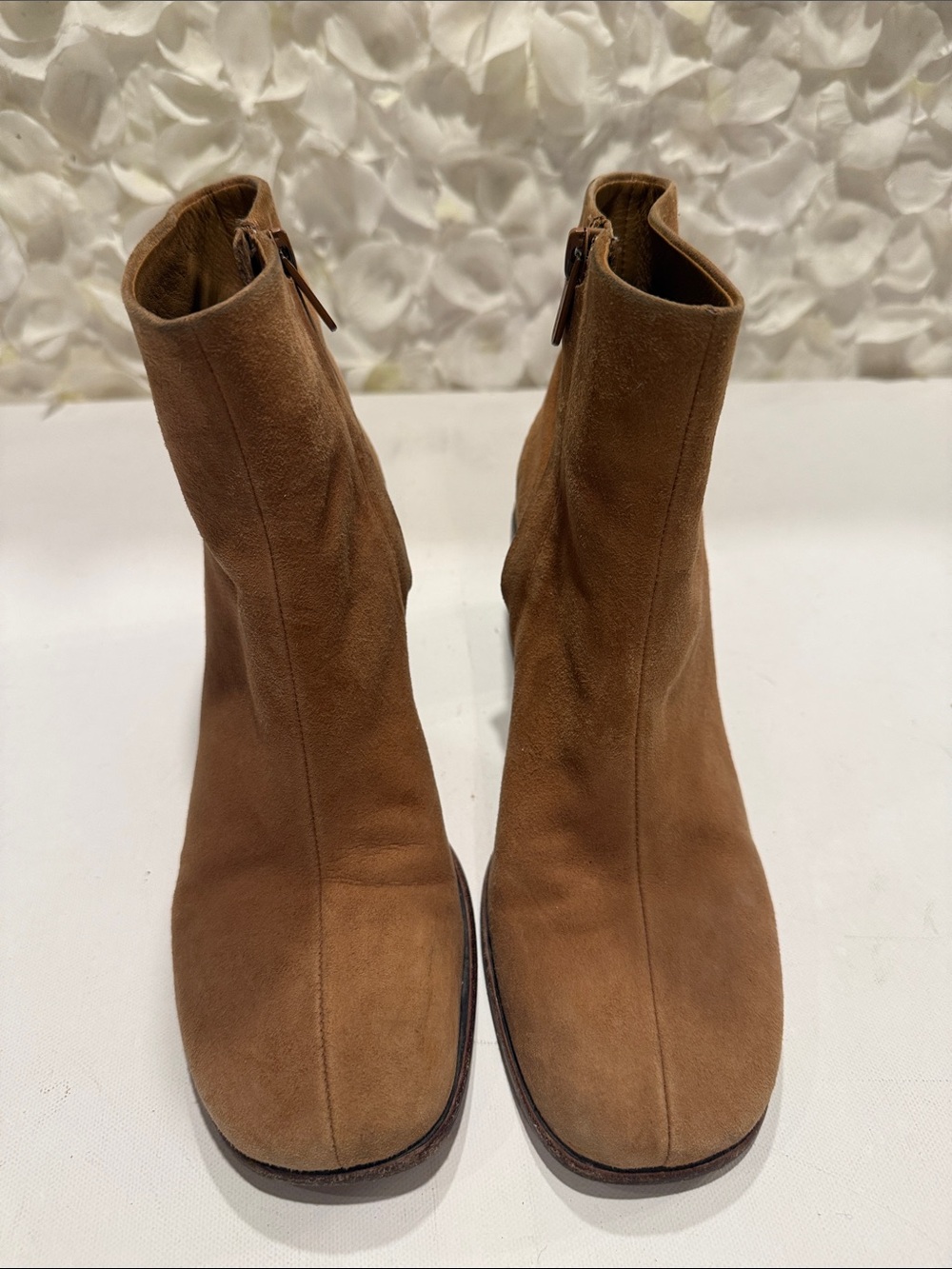 Vince Chestnut Brown Suede Ankle Boots